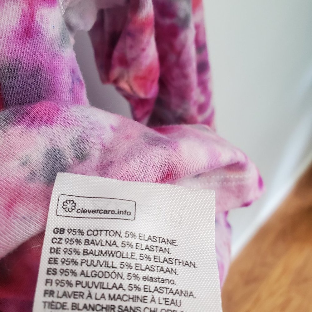 Pink and purple long sleeve tie dye shirt - Picture 4 of 6
